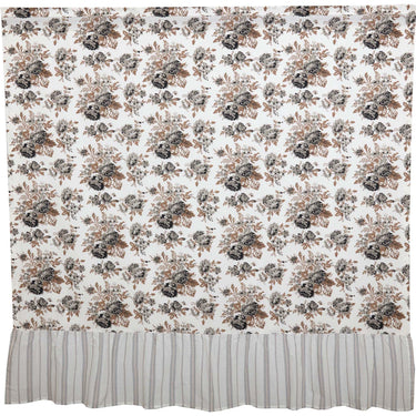 Annie Portabella Floral Ruffled Shower Curtain 72x72 VHC Brands - The Fox Decor